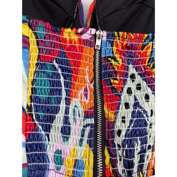 Love X Design Womens Multicolor Bustier Halter Top NEW 1X Subway Stop - Picture 7 of 12